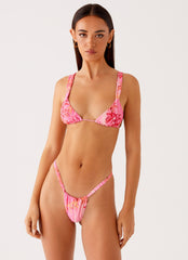 Airlie Scrunch Bikini Bottoms - Tropical Pink Print
