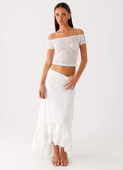 Alessandra Maxi Skirt - White