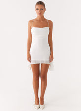 Axel Beaded Mini Dress - White