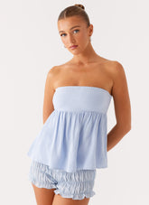 Cassie Tube Top - Blue