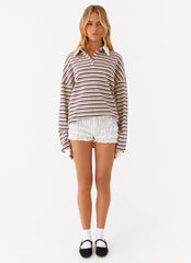 Champion Oversized Polo Top - Multi Stripe