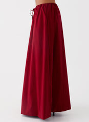 Cheryl Maxi Skirt - Cherry Red