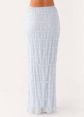 Daydreaming Low Rise Maxi Skirt - Blue
