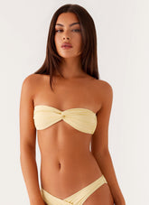 Delta Bandeau Bikini Top - Lemon