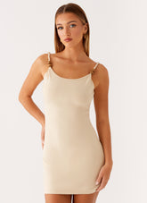 Elaina Knit Mini Dress - Oatmeal