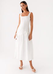 Esmerelda Midi Dress - White