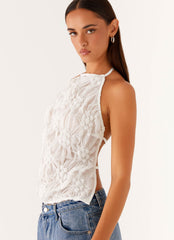 Evia Halter Top - Ivory
