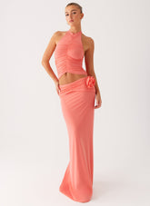 Jayce Maxi Skirt - Salmon