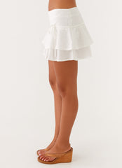 Lisbon Mini Skirt - White
