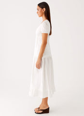 London Midi Dress - White