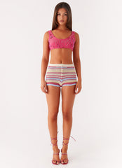 Mercer Sequin Bralette - Fuchsia