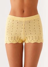 Oakley Low Rise Mini Shorts - Yellow