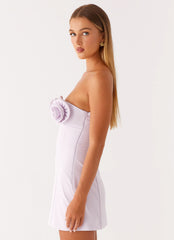 Patsie Strapless Mini Dress - Lilac