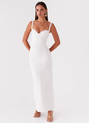 Naomi Backless Maxi Dress - Off White