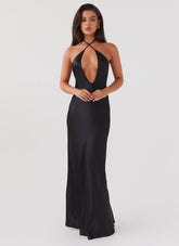 Noir Symphony Maxi Dress - Black