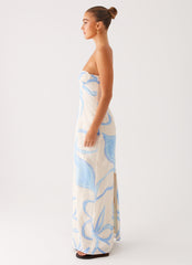 Raiden Maxi Dress - Bloom Wave Print