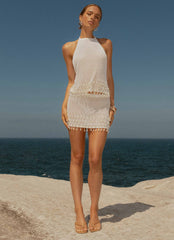 Scorpio Crochet Mini Skirt - Ivory