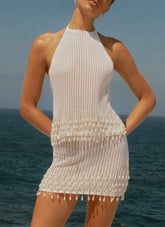Scorpio Crochet Mini Skirt - Ivory
