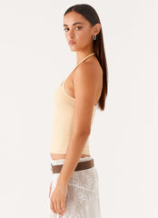 Selene Halter Top - Tan