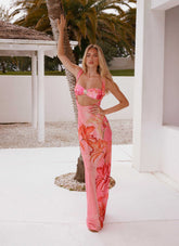 Sorella Maxi Dress - Tropical Pink Print