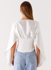 Jennifer Long Sleeve Corset - Ivory