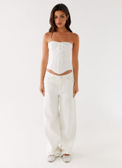 Tory Bustier Top - Ivory
