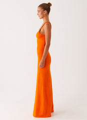 Elaina Knit Maxi Dress - Orange