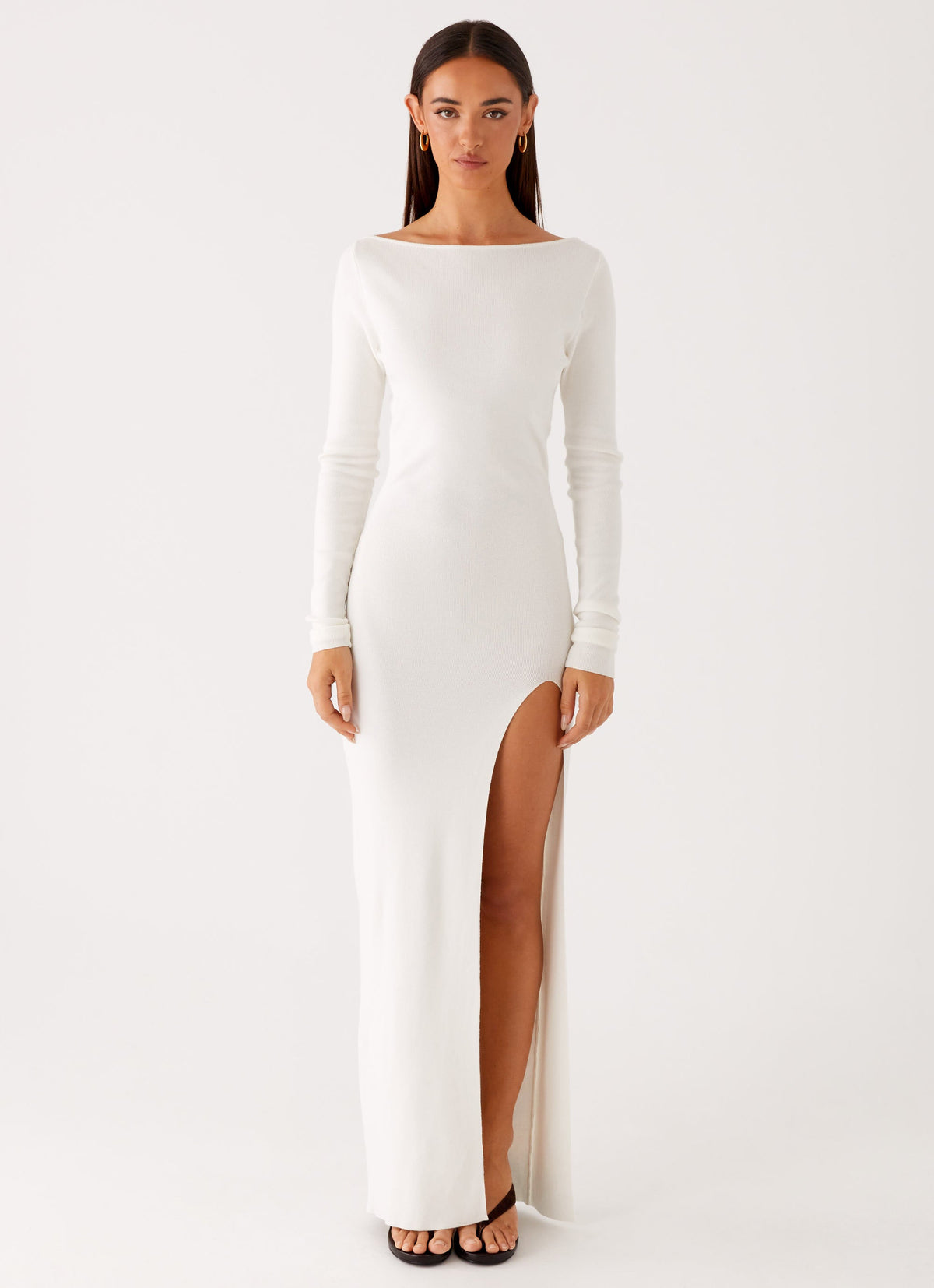Amalfi Knit Maxi Dress - White