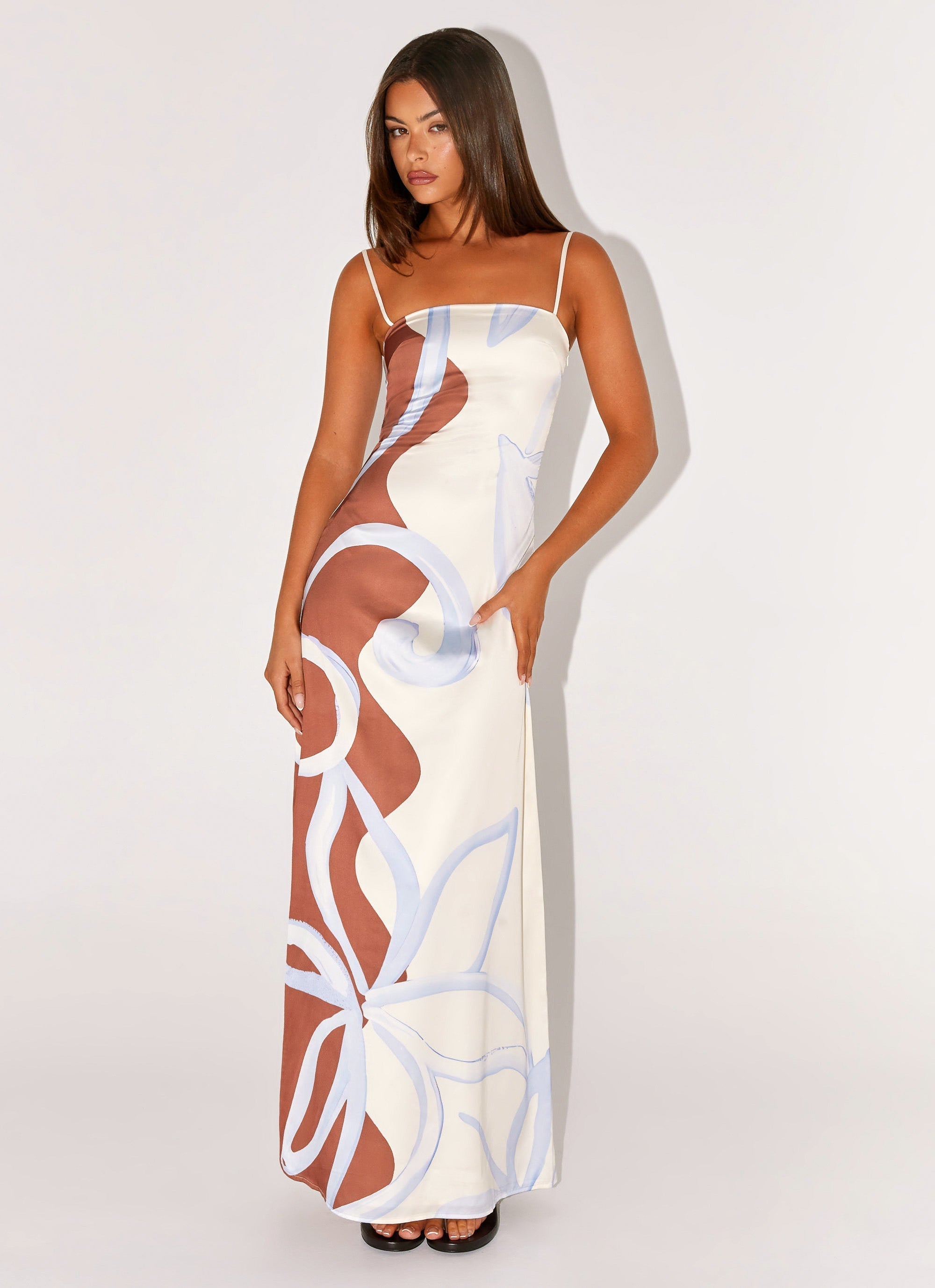 Aster Bloom Maxi Dress - Bloom Wave Print