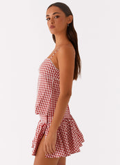 Bellamy Top - Red Gingham