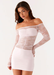 Collide Lace Mini Dress - Pink