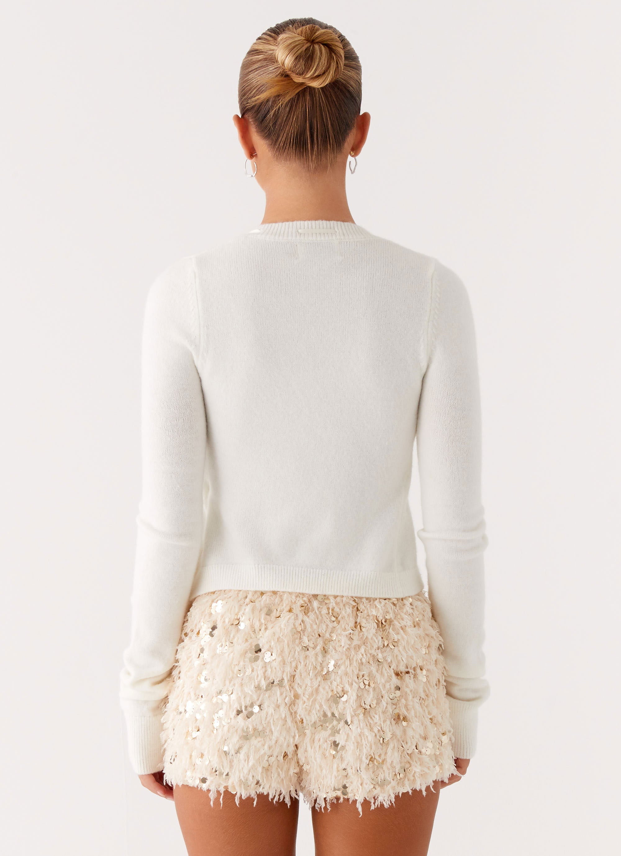 Crush Knit Top - White