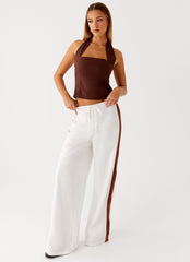 Dalida Linen Pants - Ivory