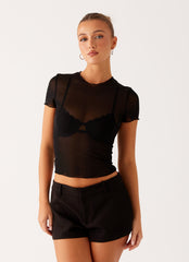 Dalton Mesh T-Shirt - Black