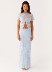 Daydreaming Low Rise Maxi Skirt - Blue
