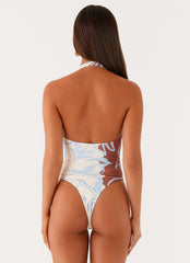 Delia One Piece Swimsuit - Bloom Wave Print
