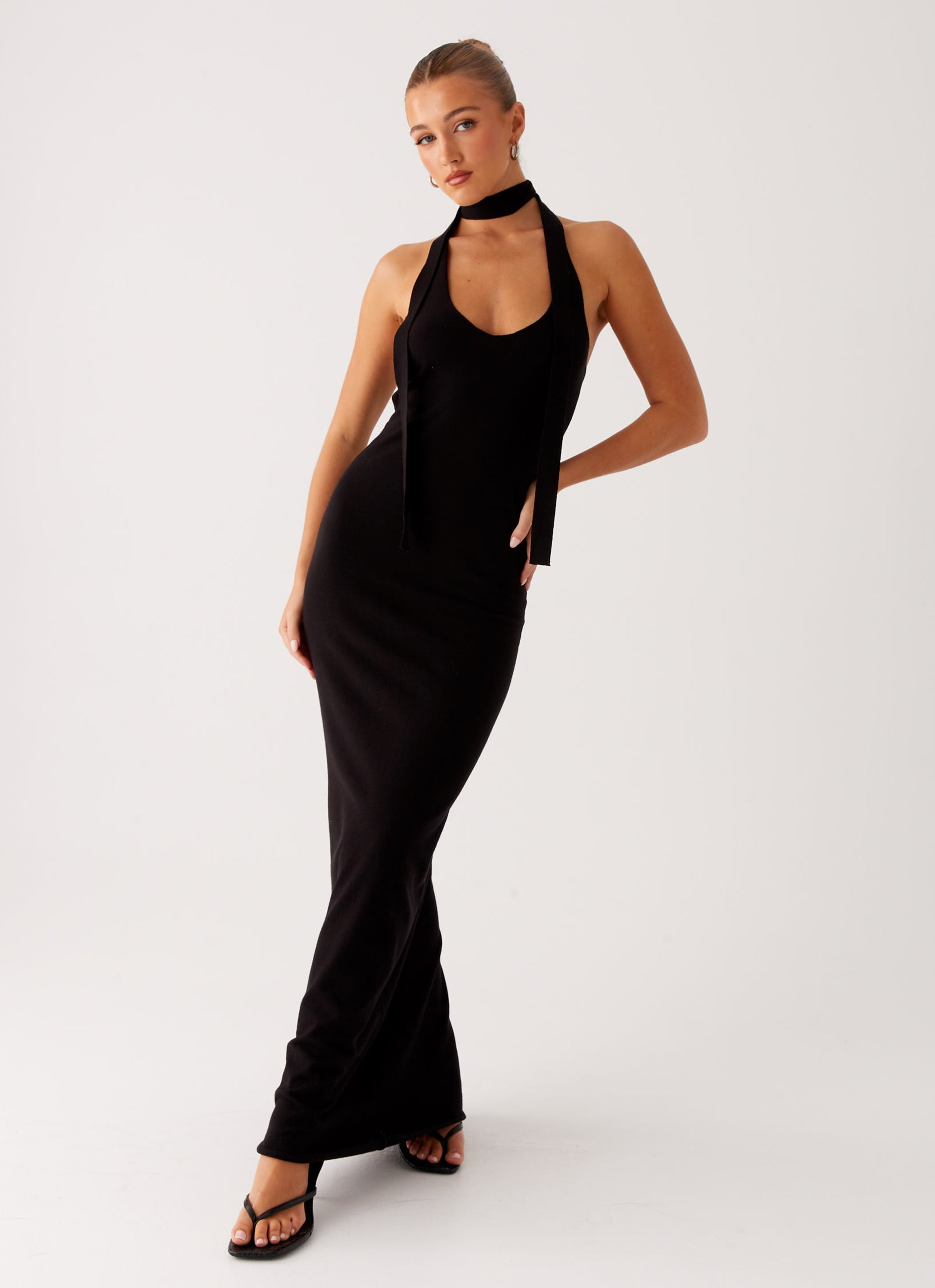 Eddie Knit Maxi Dress - Black