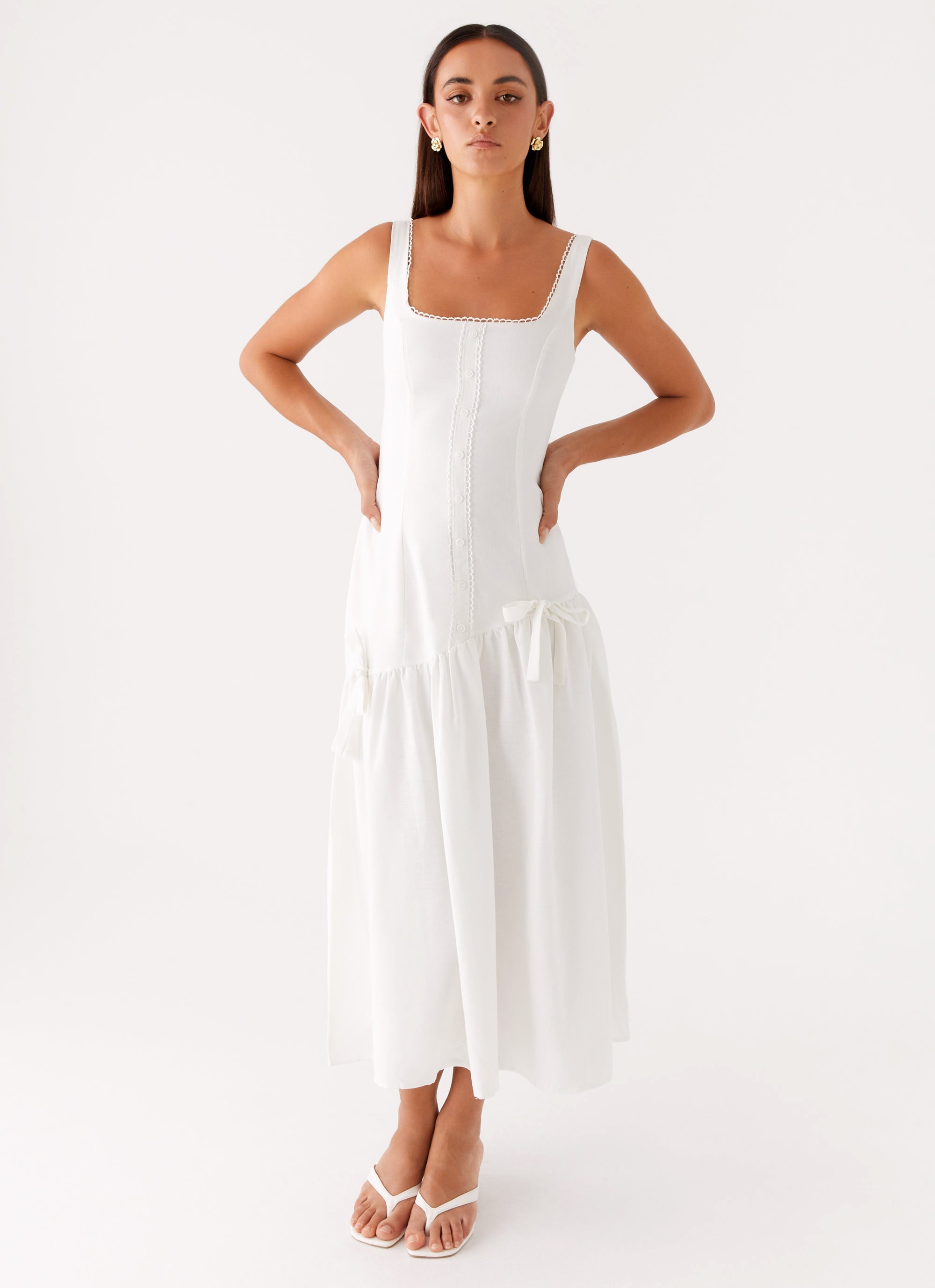 Esmerelda Midi Dress - White