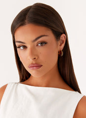 Hugo Earrings - Brown