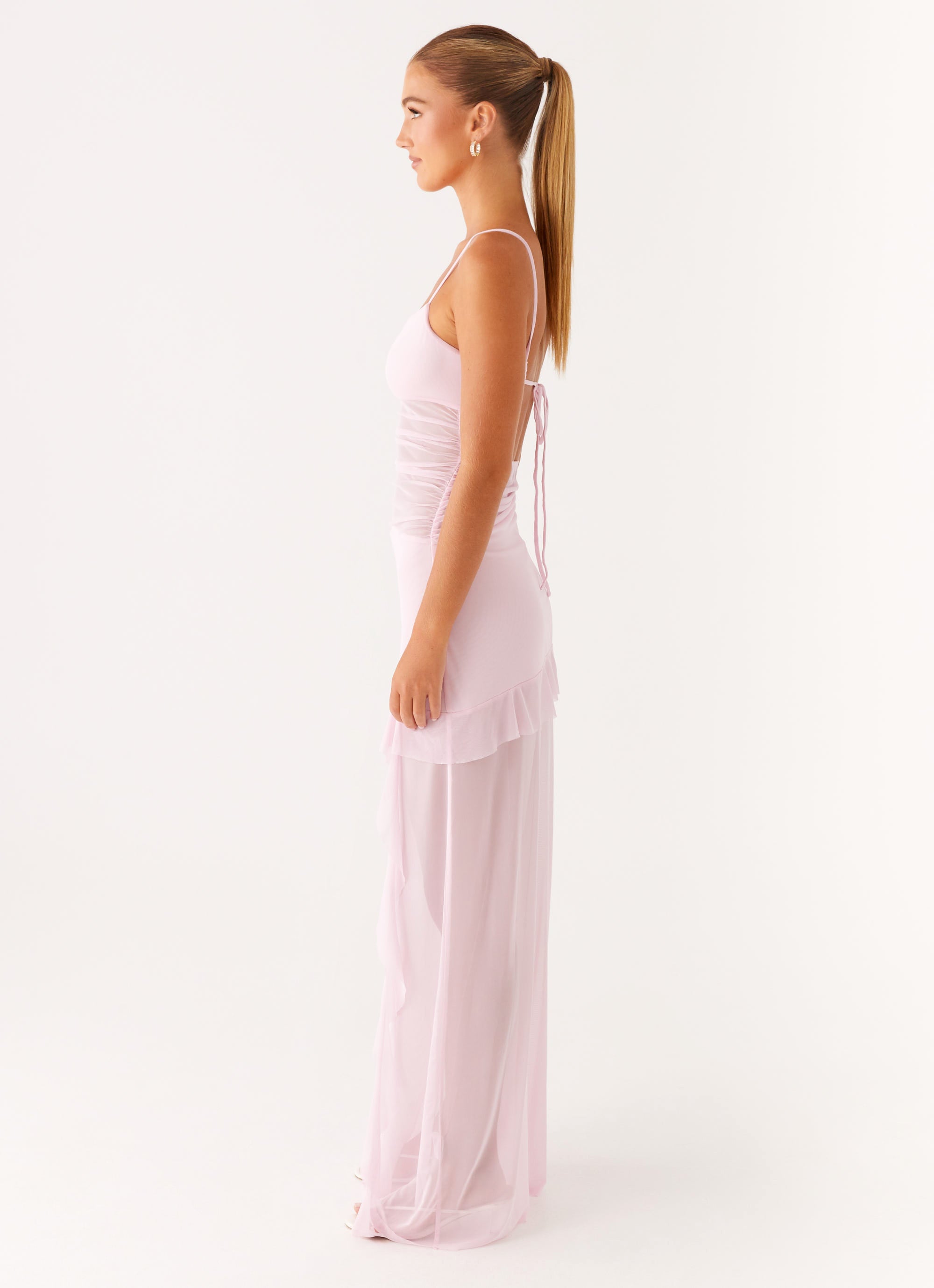 Jenni Ruffle Maxi Dress - Pink