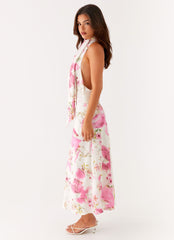 Jensen Midi Dress - Ivory Floral Print