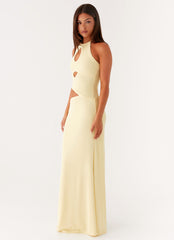 Lanah Cut Out Maxi Dress - Yellow