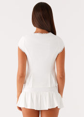 Landon Mini Skort - White