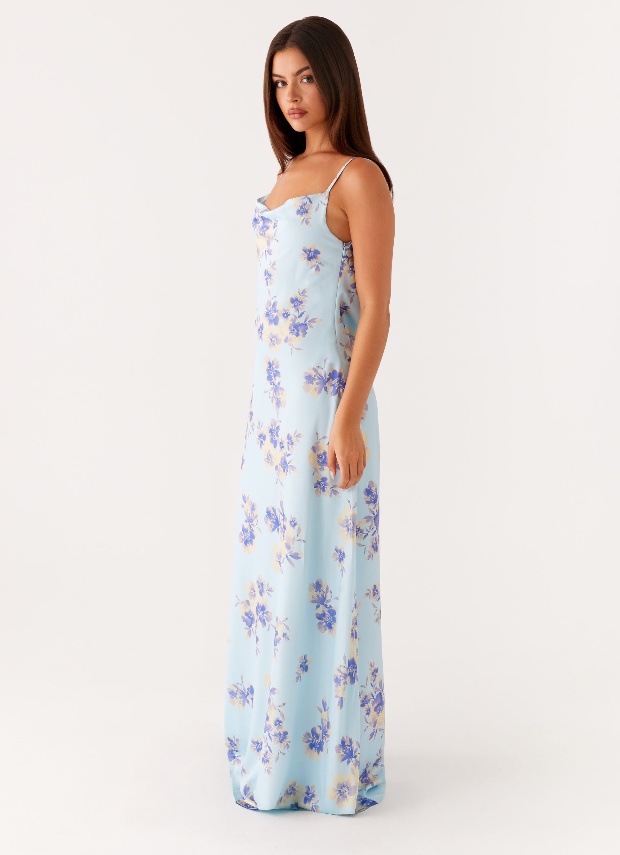 Liana Cowl Maxi Dress - Print