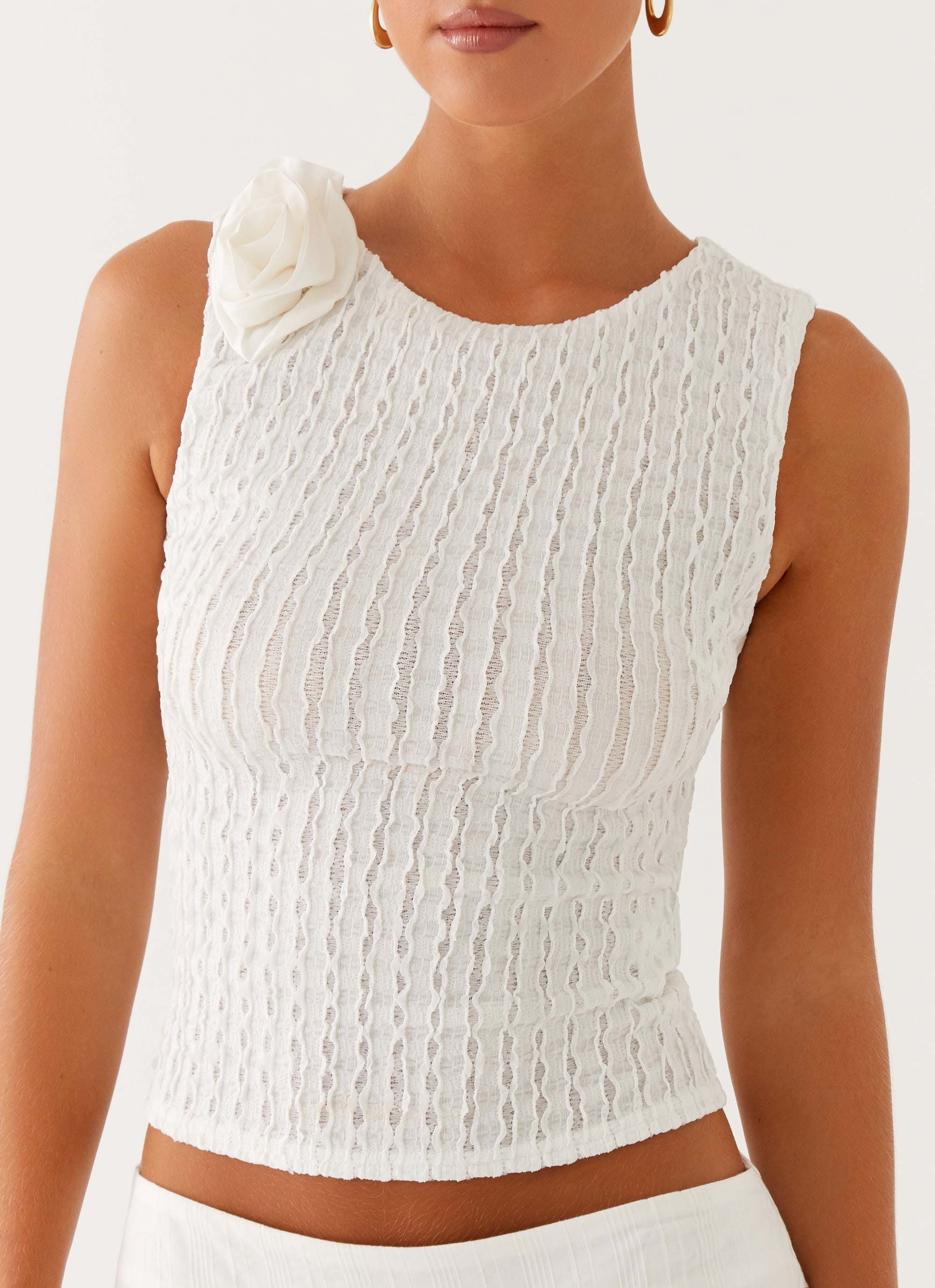 Lisbon Tank Top - White