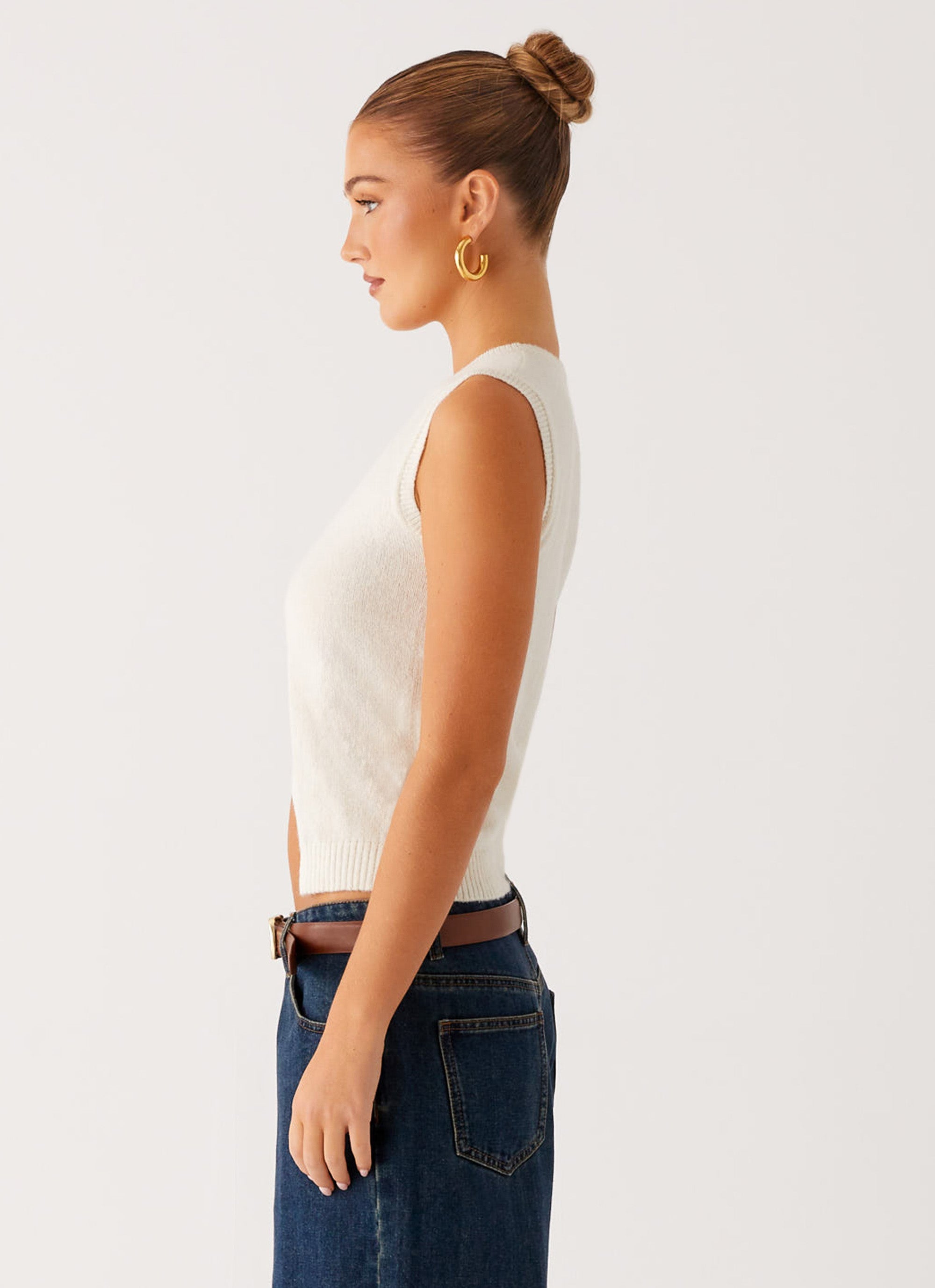 Maali Knit Top - White