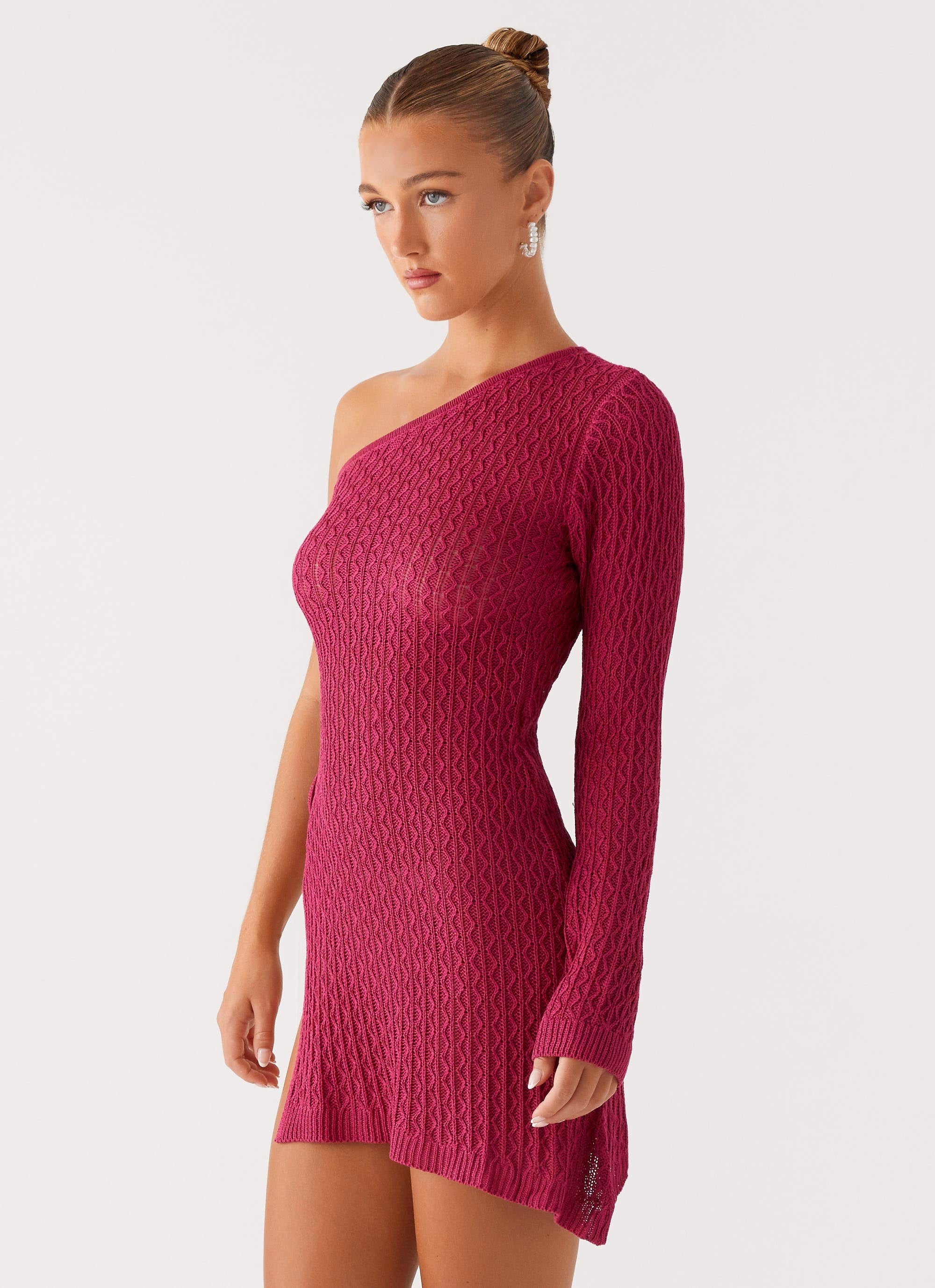 Medda Knit Mini Dress - Hot Pink