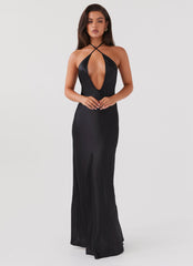Noir Symphony Maxi Dress - Black