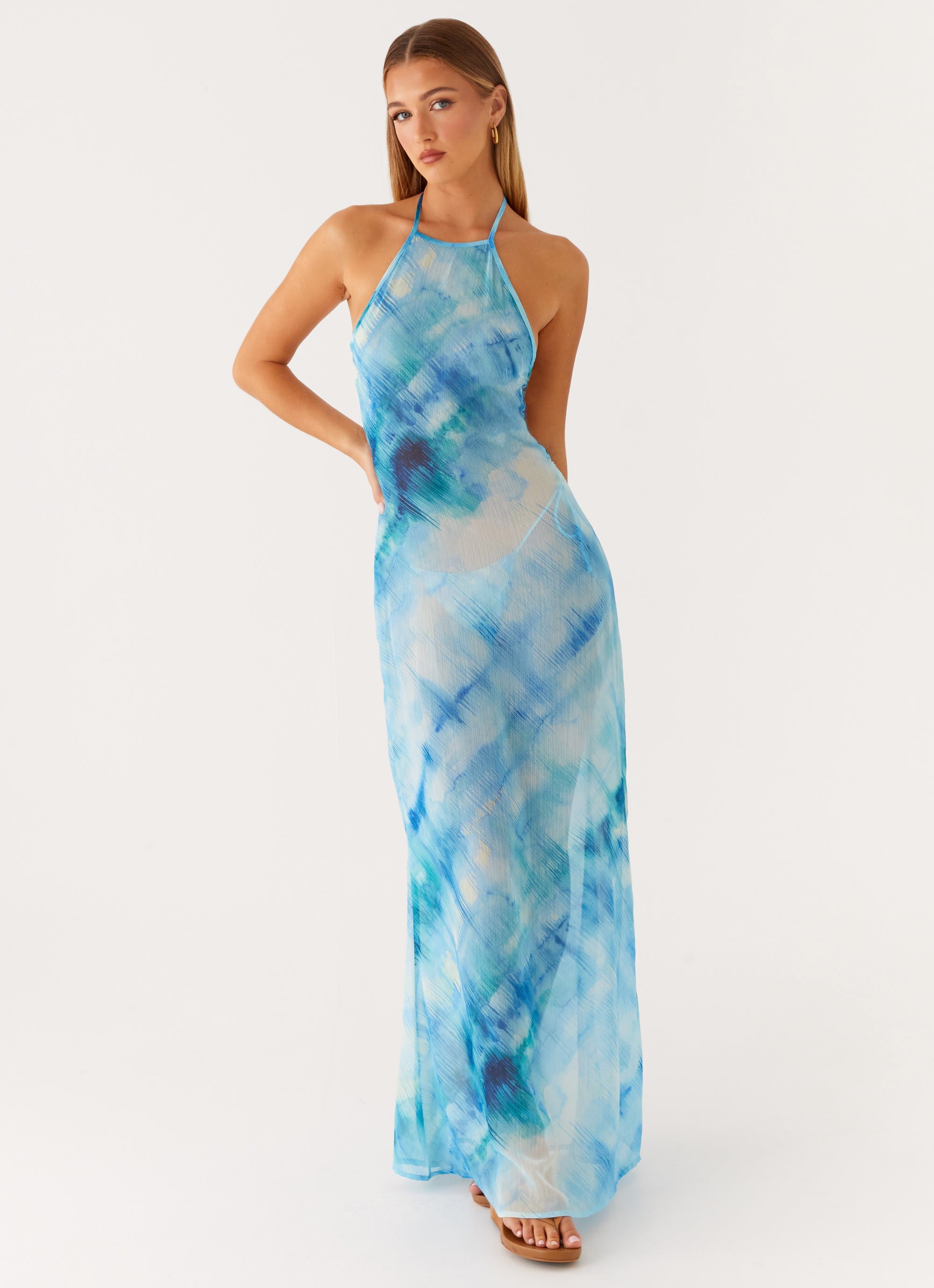 Sandra Maxi Dress - Blue Tie Dye