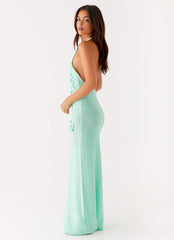 Senna Knit Maxi Dress - Pastel Green
